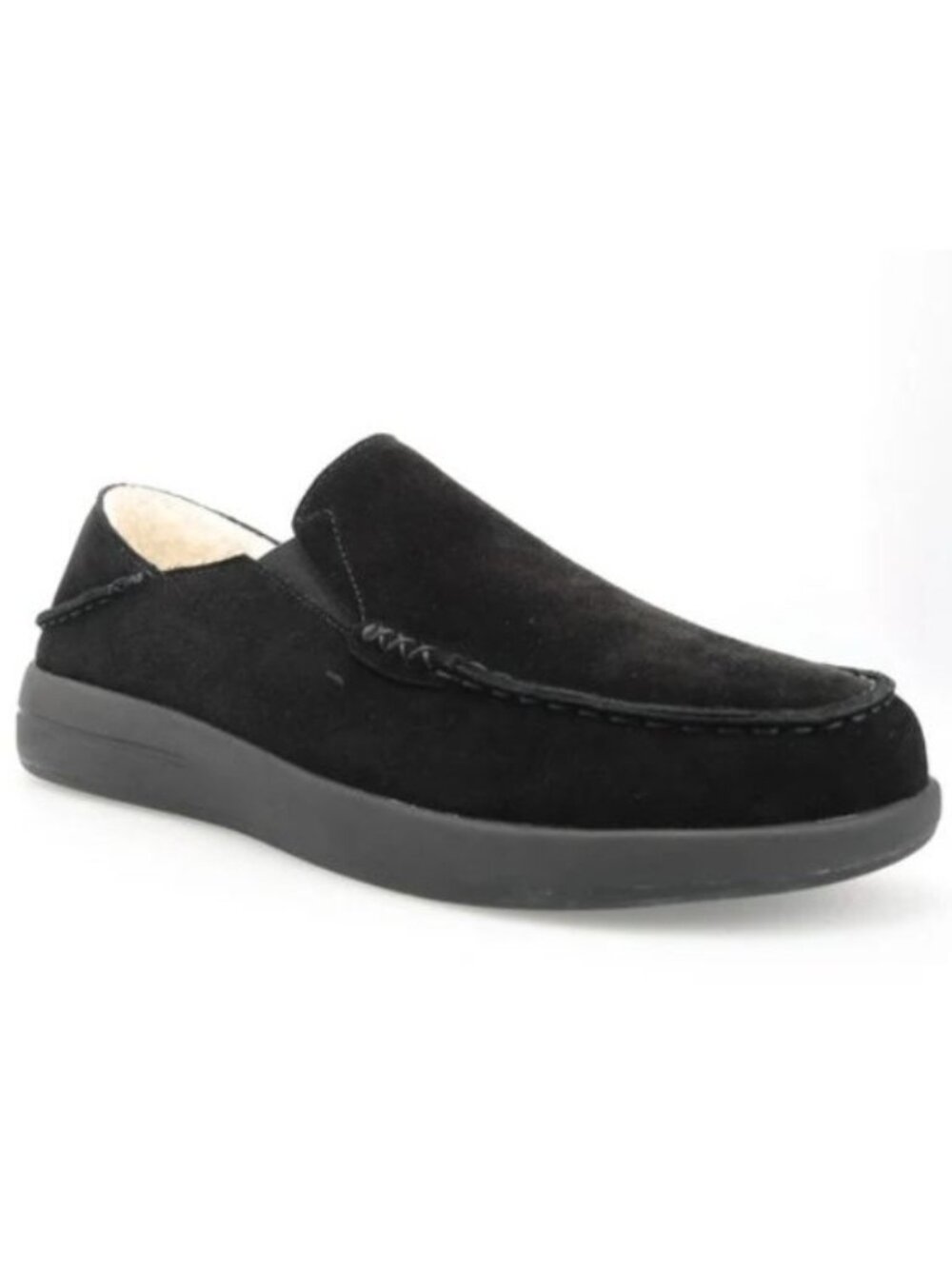 Propet Edsel Mens Slippers Shoes Size 13 M Black Suede Slip On NIB